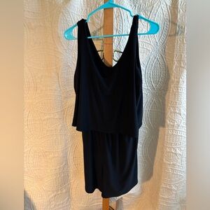 Annalee + Hope Black Tiered V-Neck Jumpsuit